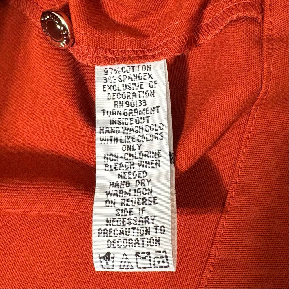 Bob Macke Top Women Medium Orange Wearable Art Tunic Embroidered Southwest - Picture 7 of 8